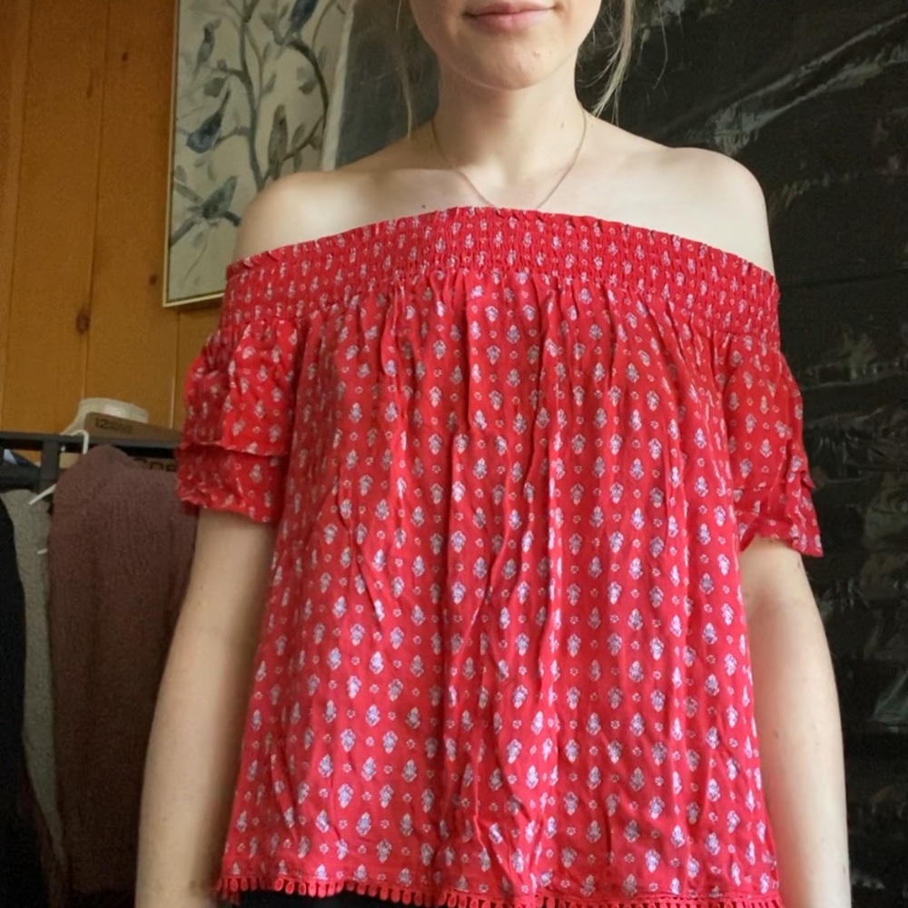 summery off the shoulder top!